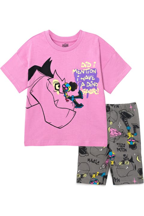 Moon Girl and Devil Dinosaur 2-Piece Tee and Bike Shorts Set