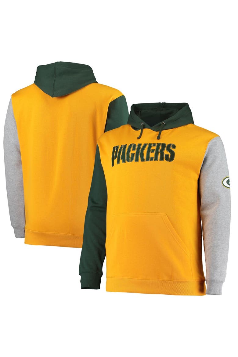 Men's Green/Gold Green Bay Packers Big & Tall Pullover Hoodie, Main, color, Green