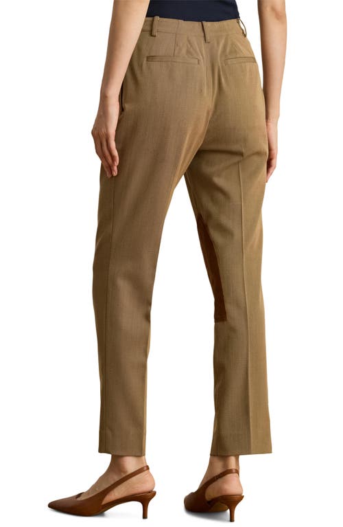 Ralph Lauren Lauren Suede Trim Jodhpur Pants In Brown