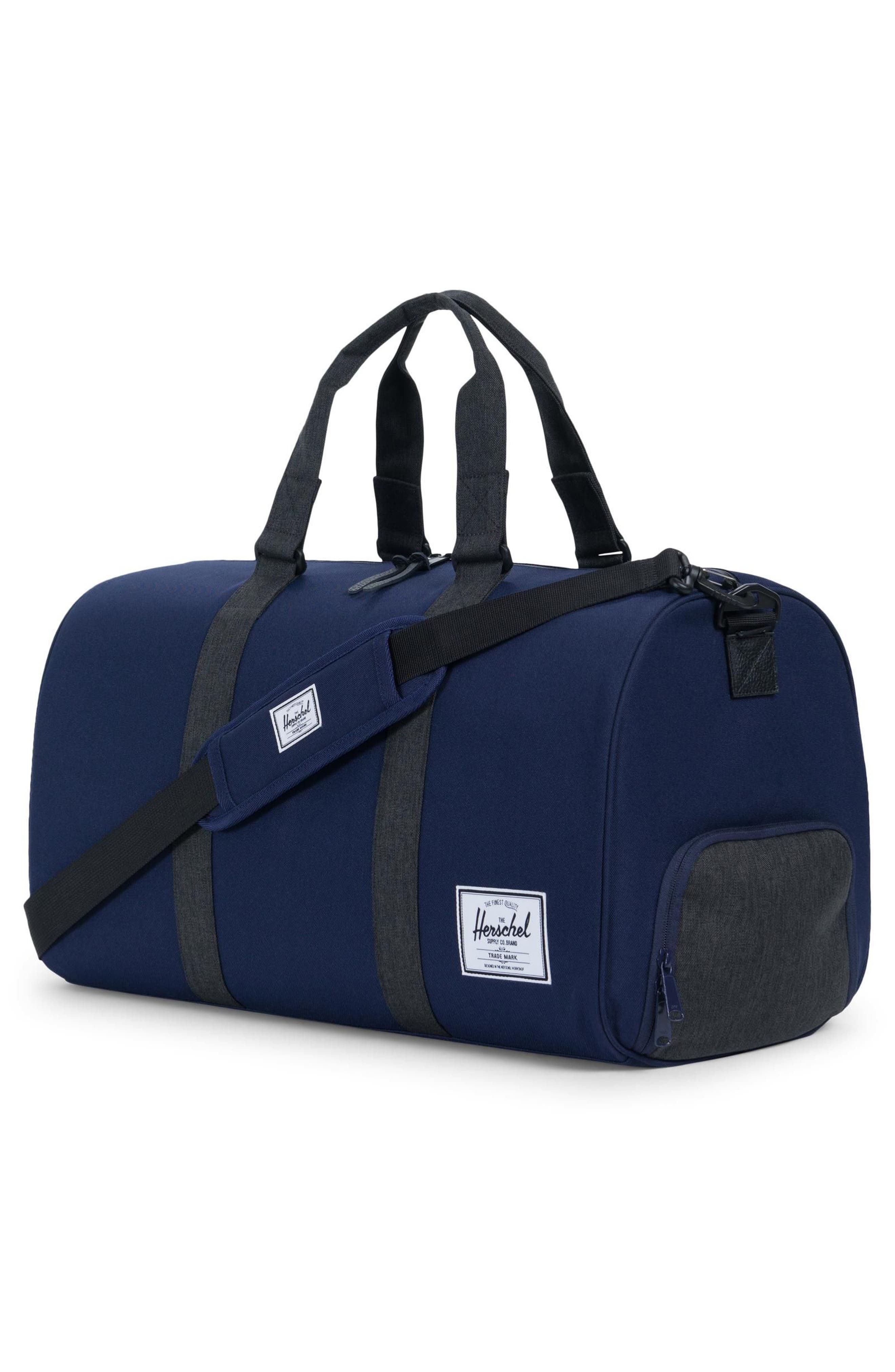 'Novel' Duffel Bag, Alternate, color, PEA COAT/ BLACK CROSSHATCH