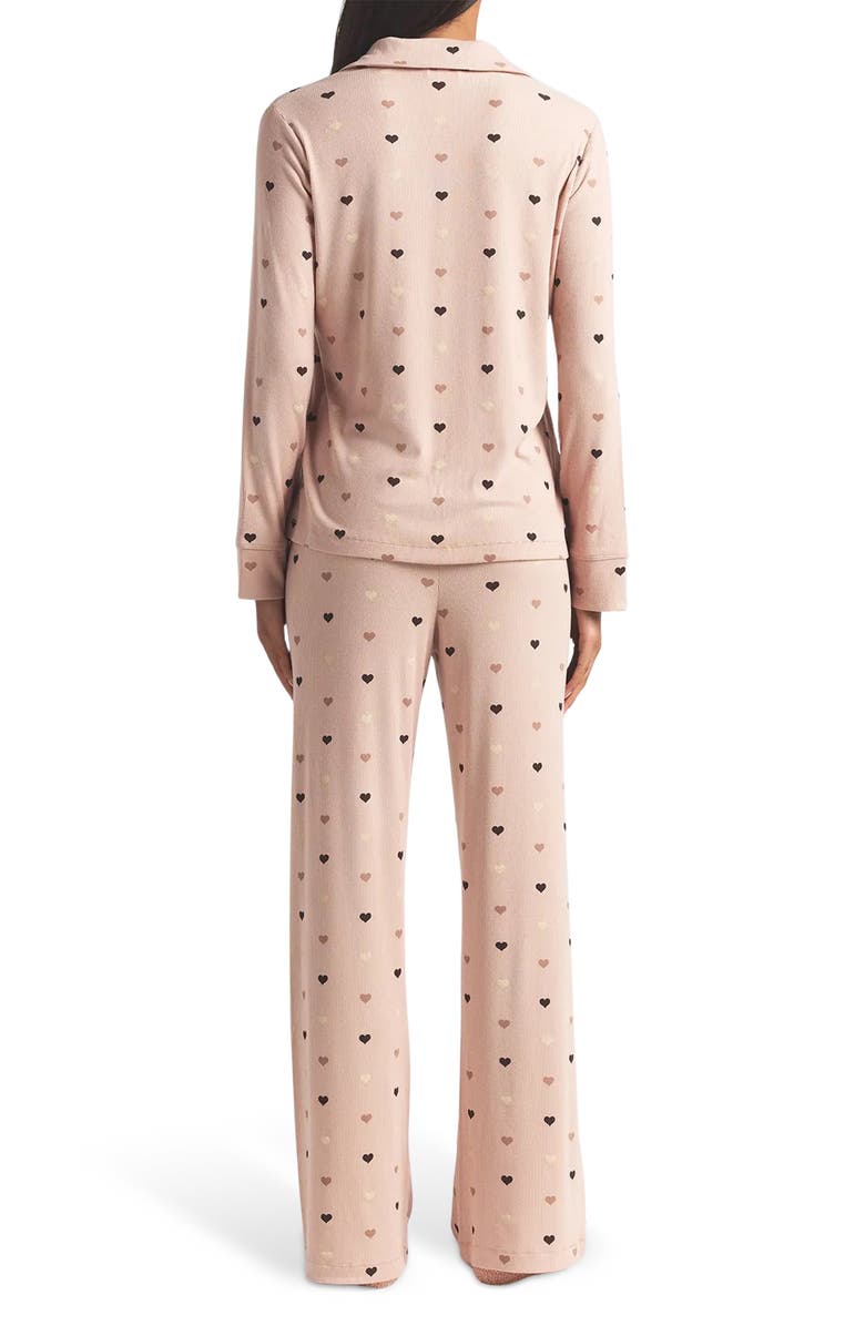 SKIMS Soft Lounge Pajamas, Alternate, color, Mica Mini Heart Halfdrop