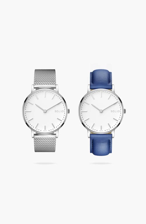 Solios Watches The Solar Classic Bundle | White Dial