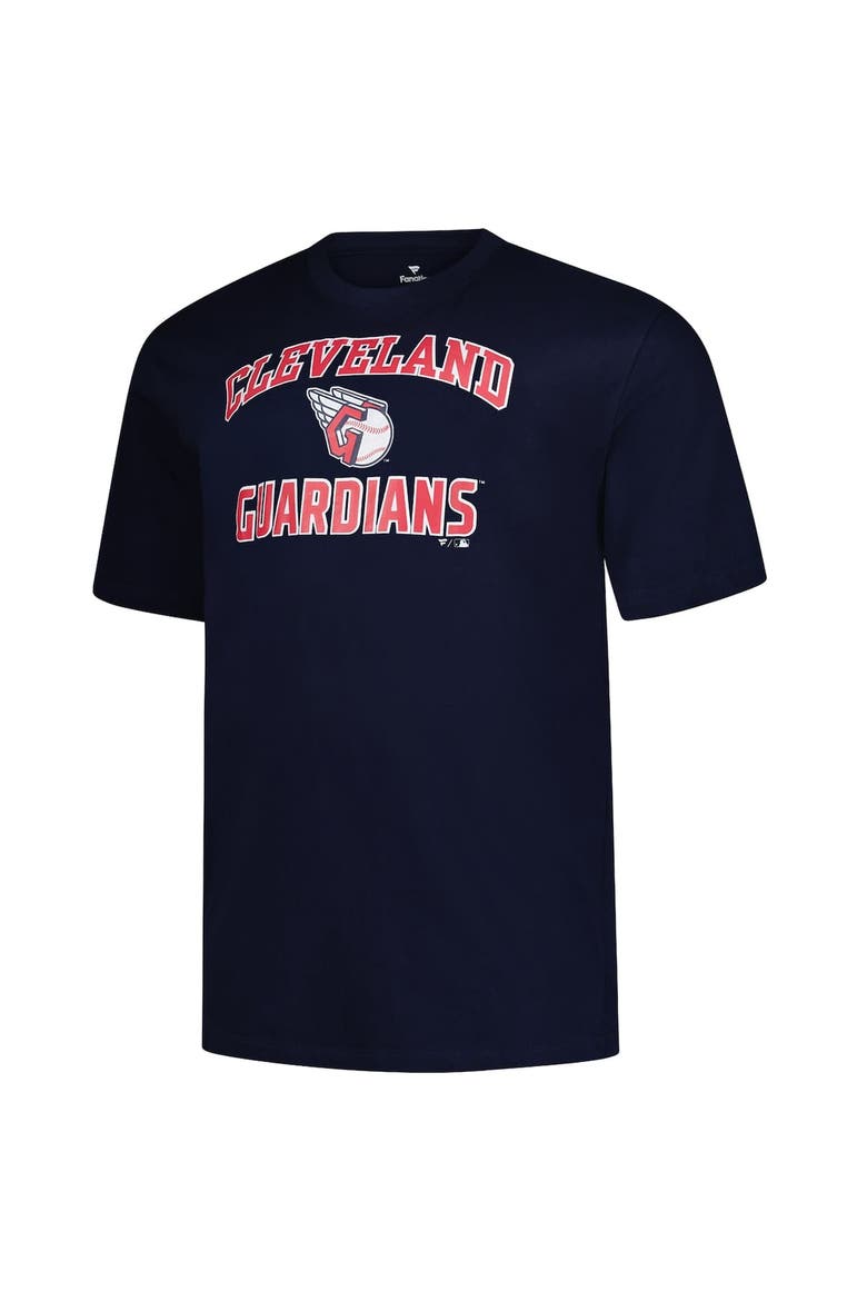 Men's Profile  Navy Cleveland Guardians Big & Tall Heart & Soul T-Shirt, Alternate, color, Navy