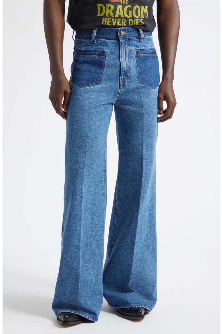 Nocturnal Flare Leg Jeans, Main, color, 70S BLUE