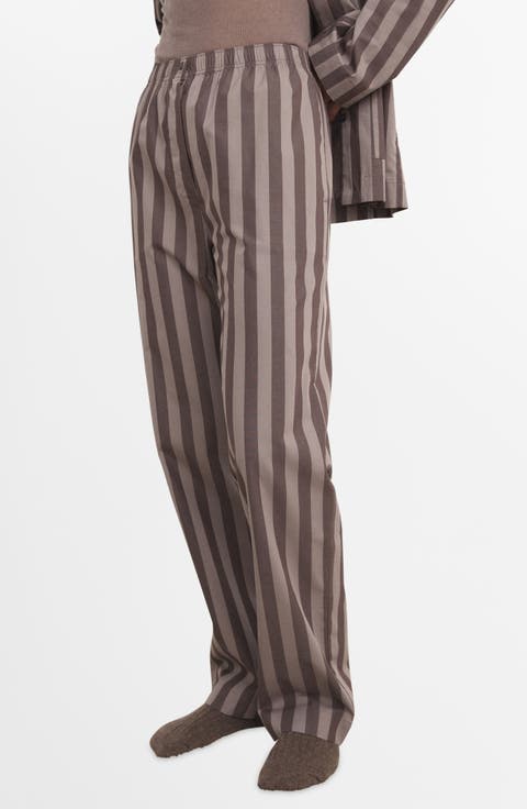 Stripe Cotton Pajama Pants