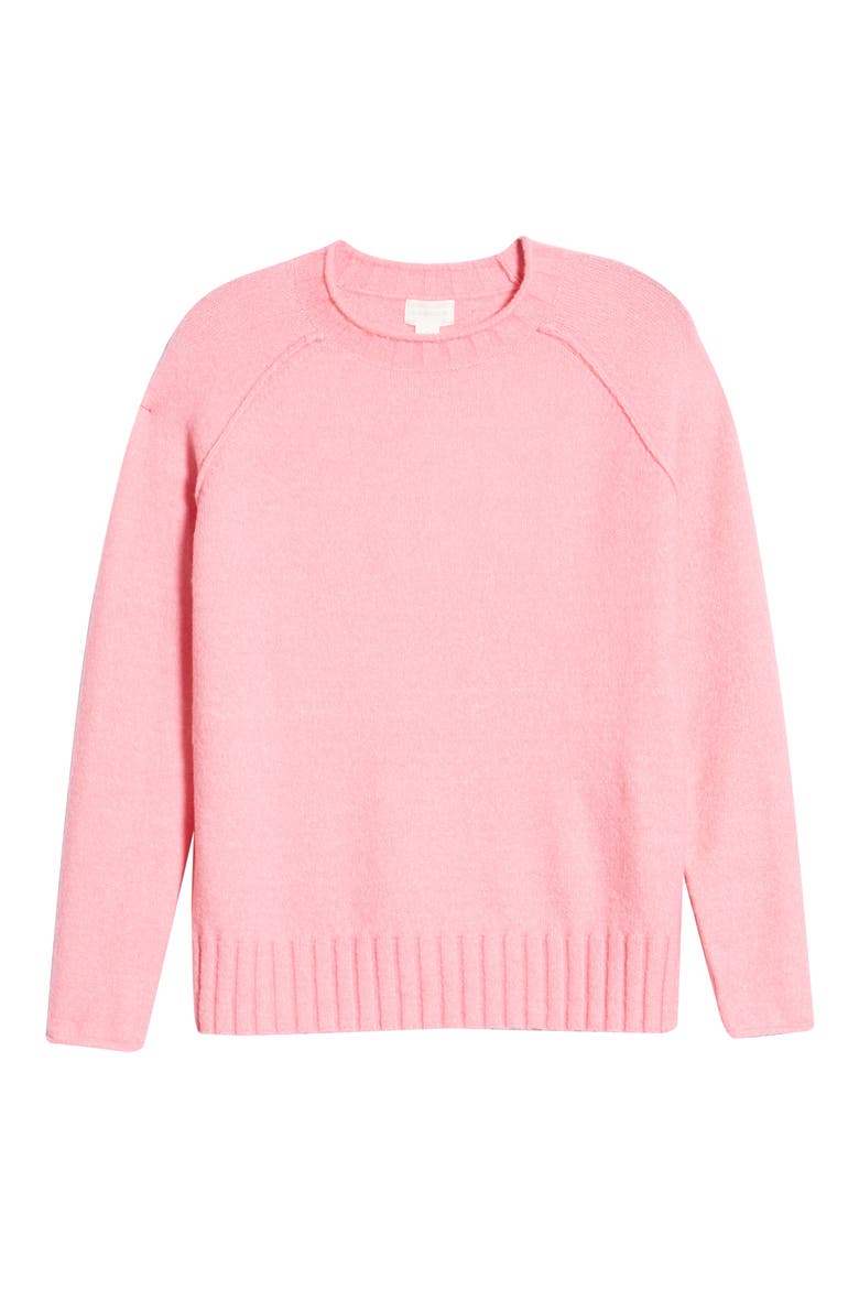 Cozy Crewneck Sweater, Alternate, color, PINK AURORA