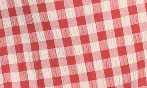 For Love & Lemons Scotch Bonnet Gingham Minidress In Pink