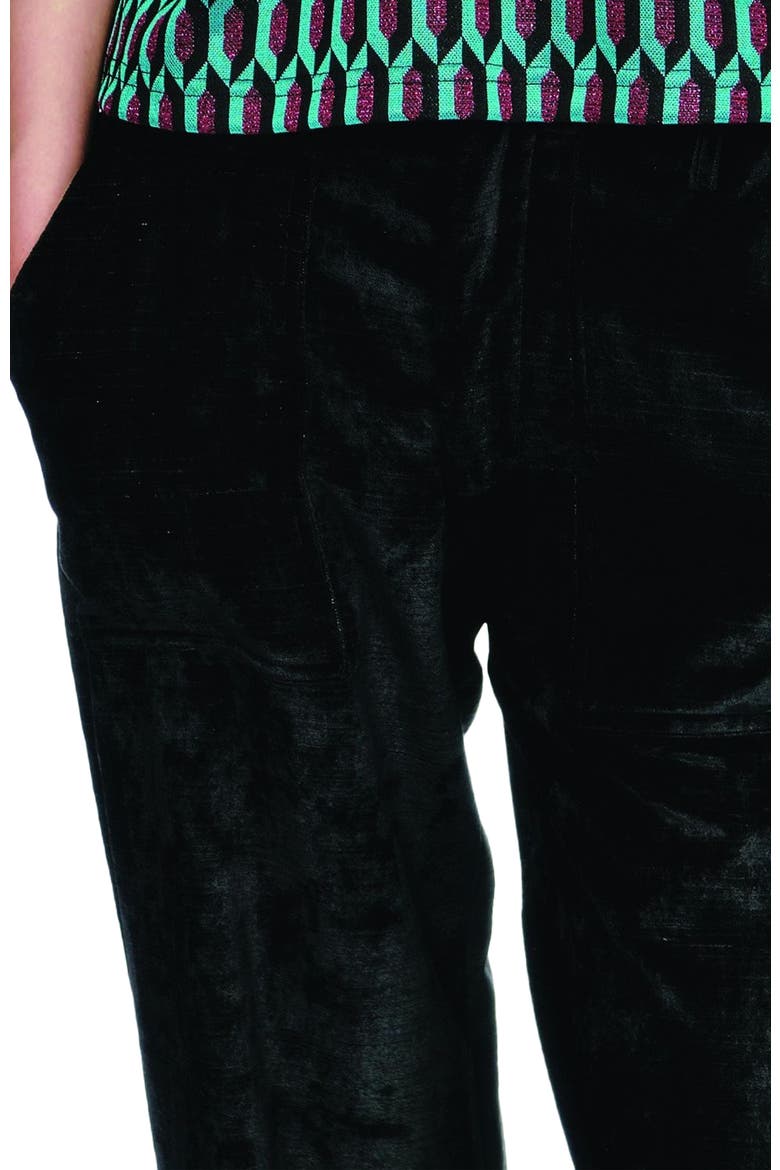 Velour Pants, Alternate, color, Black