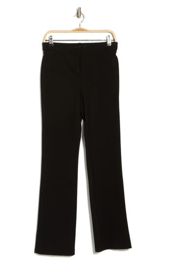 Amanda & Chelsea Atelier Luxe Ari Twill Wide Leg Pants In Black