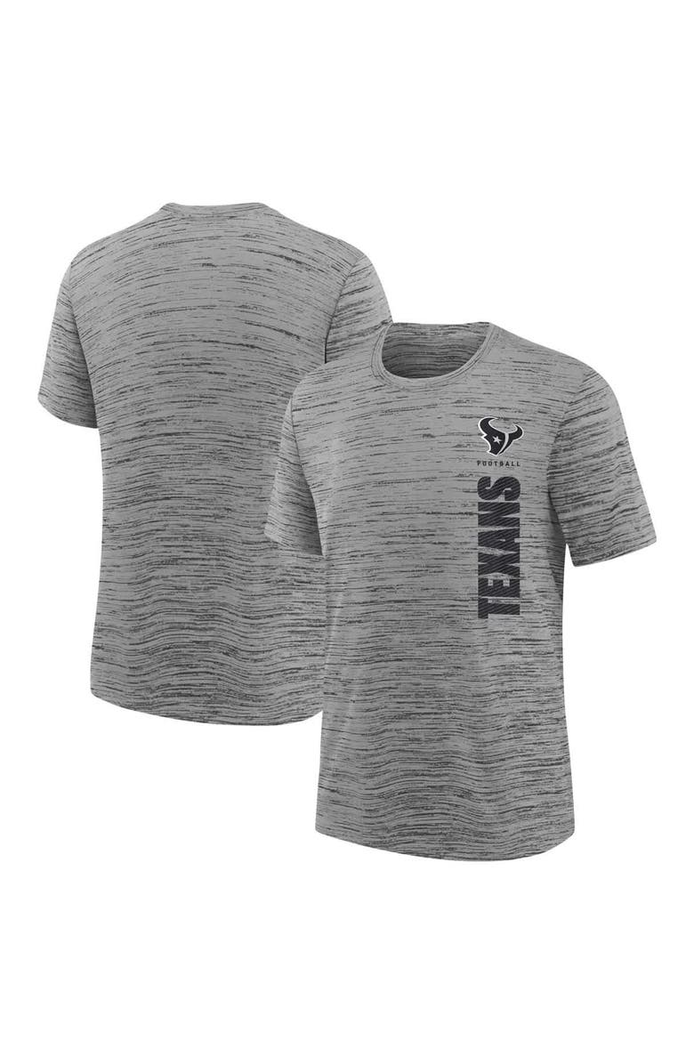 Nike Youth Nike Heather Charcoal Houston Texans Sideline Velocity Performance T-Shirt, Main, color, Heather Charcoal