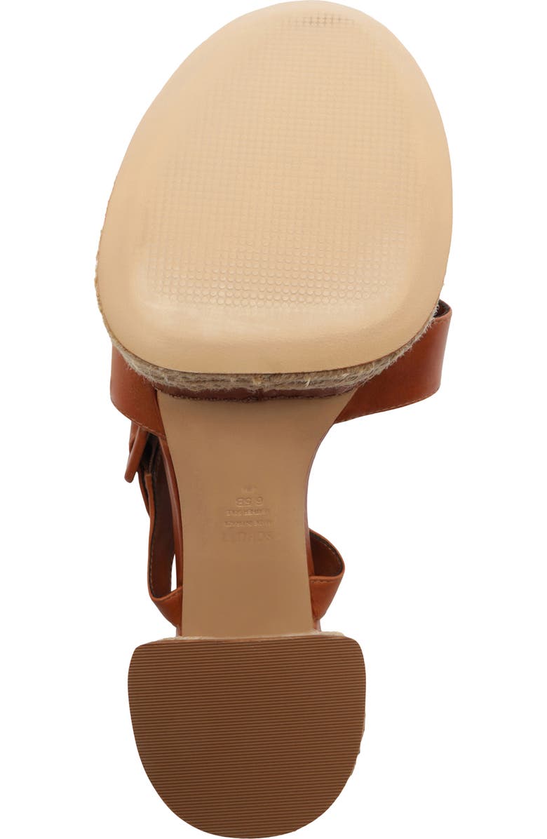 Schutz Hilda Ankle Strap Platform Sandal, Alternate, color, Cognac