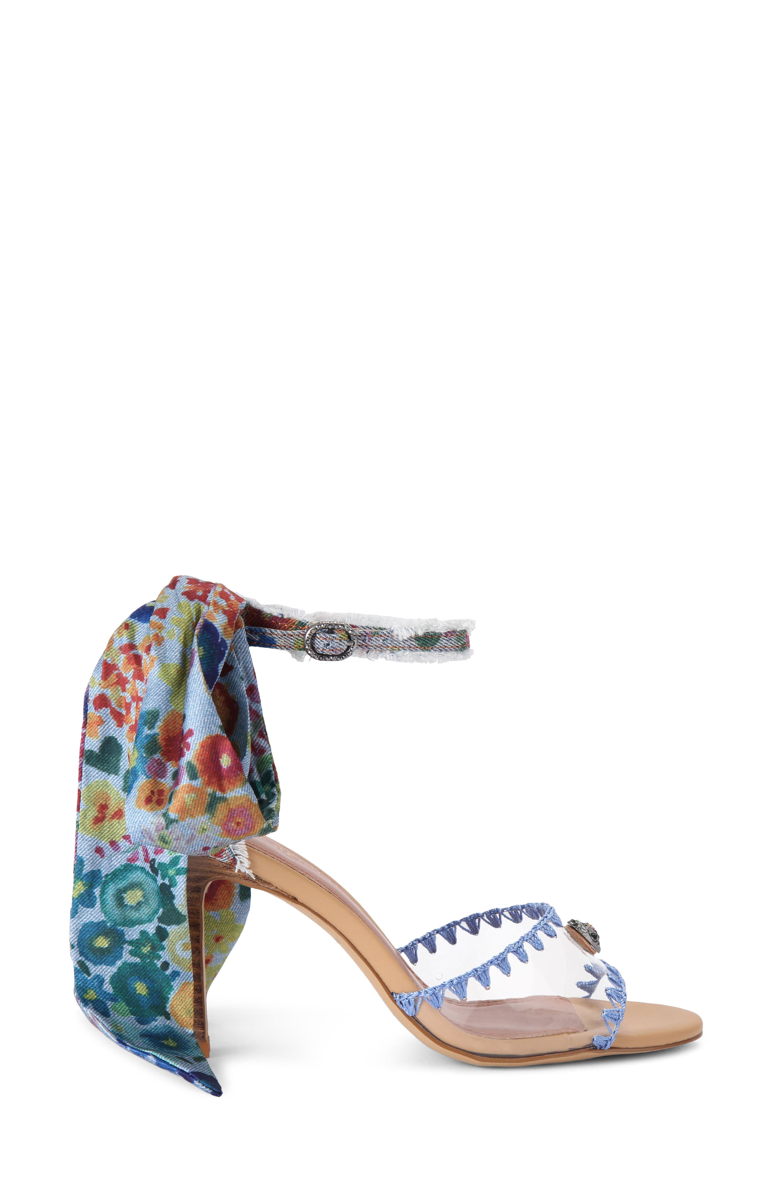 Kurt Geiger London Vinyl Scarf Sandal, Main, color, Light/ Pastel Blue