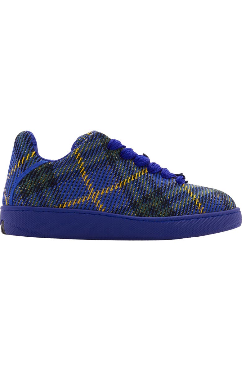 Burberry Check Knit Box Sneaker, Main, color, Bright Navy Ip Chk
