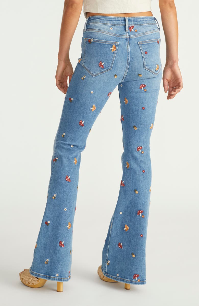 Driftwood Farrah x Wonderland Embroidered Flare Leg Jeans, Alternate, color, 