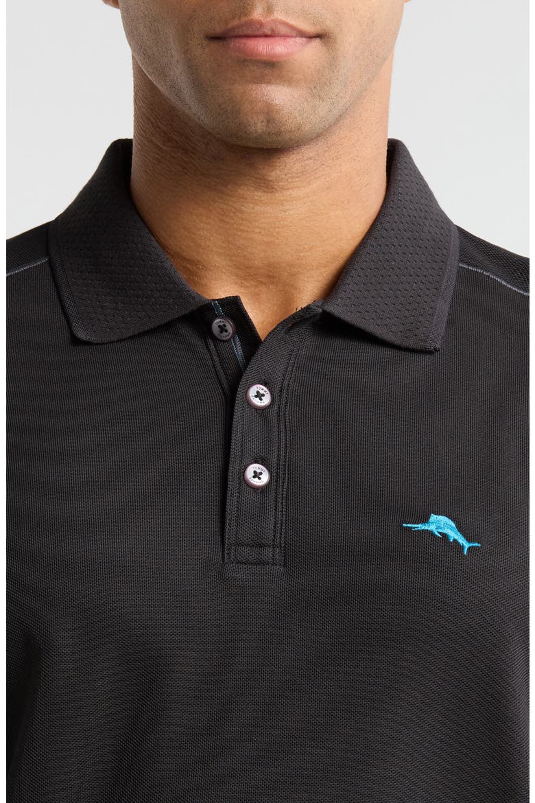 Emfielder Icon Solid IslandZone® Polo, Alternate, color, BLACK