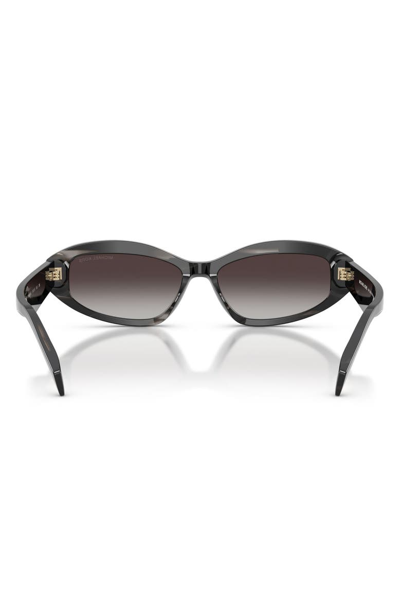 Michael Kors Wilmington 54mm Oval Sunglasses, Alternate, color, Black Horn / Light Grey