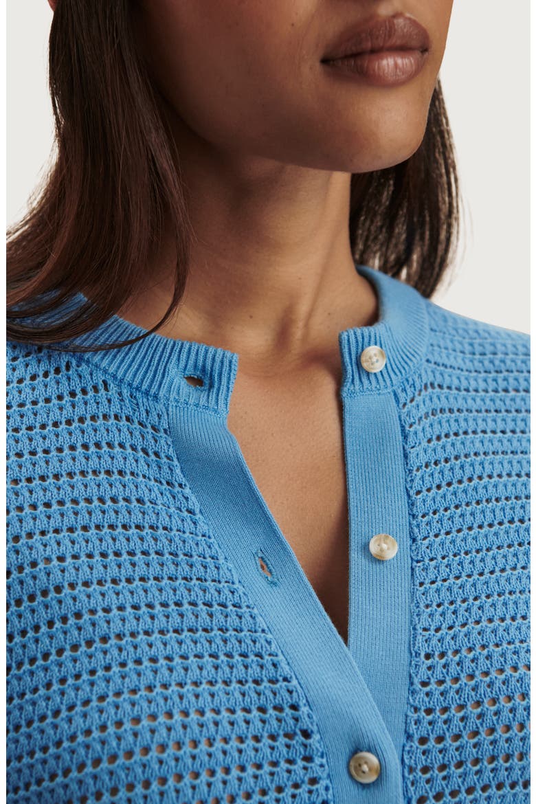 Pembroke Knit Cardigan, Alternate, color, AZURE BLUE