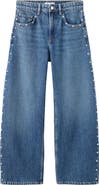 MANGO Studded Mid Rise Balloon Jeans