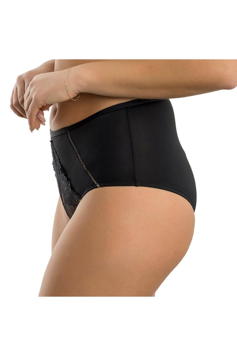 Charlene High Waist Brief, Alternate, color, Black