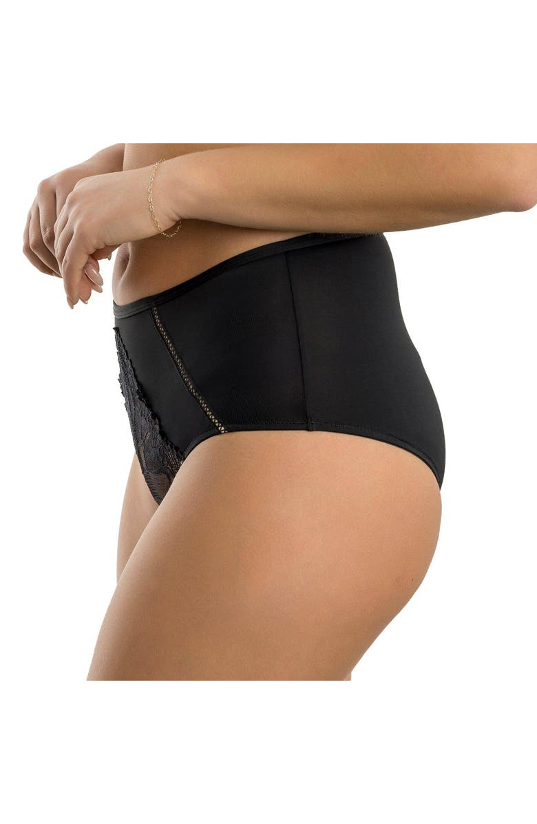 Parfait Charlene High Waist Brief, Alternate, color, Black