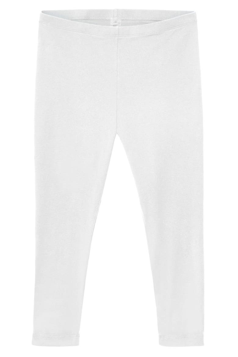 Women's Soft 100% Cotton Everyday Wear Capri Leggings, Alternate, color, White
