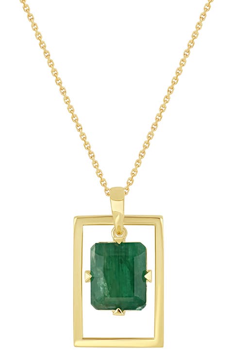 El Mar 14K Gold Emerald Pendant Necklace (Online Trunk Show)