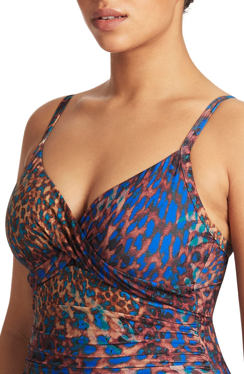 Sea Level Twist Front DD- & E-Cup Underwire One-Piece Swimsuit, Alternate, color, 