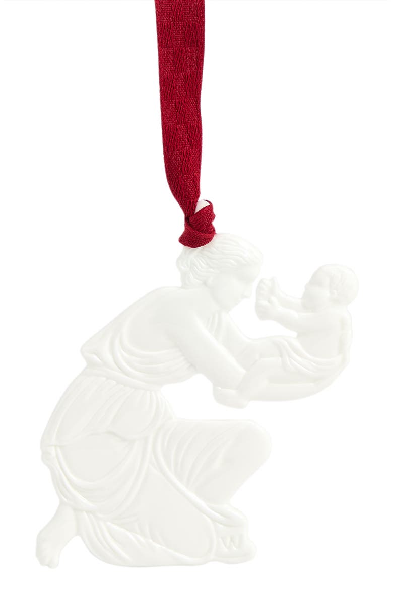 Festive Joy Bone China Ornament, Alternate, color, WHITE