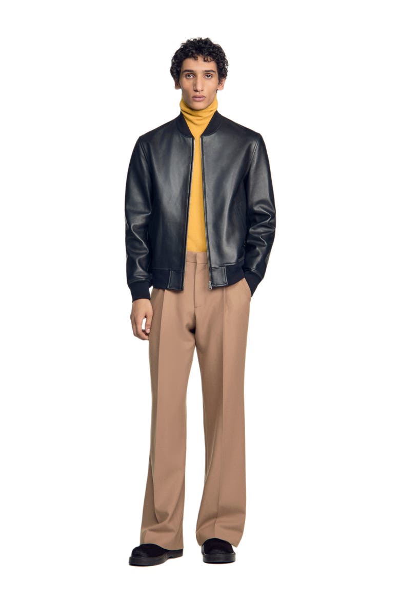 Leather Jacket, Alternate, color, Black