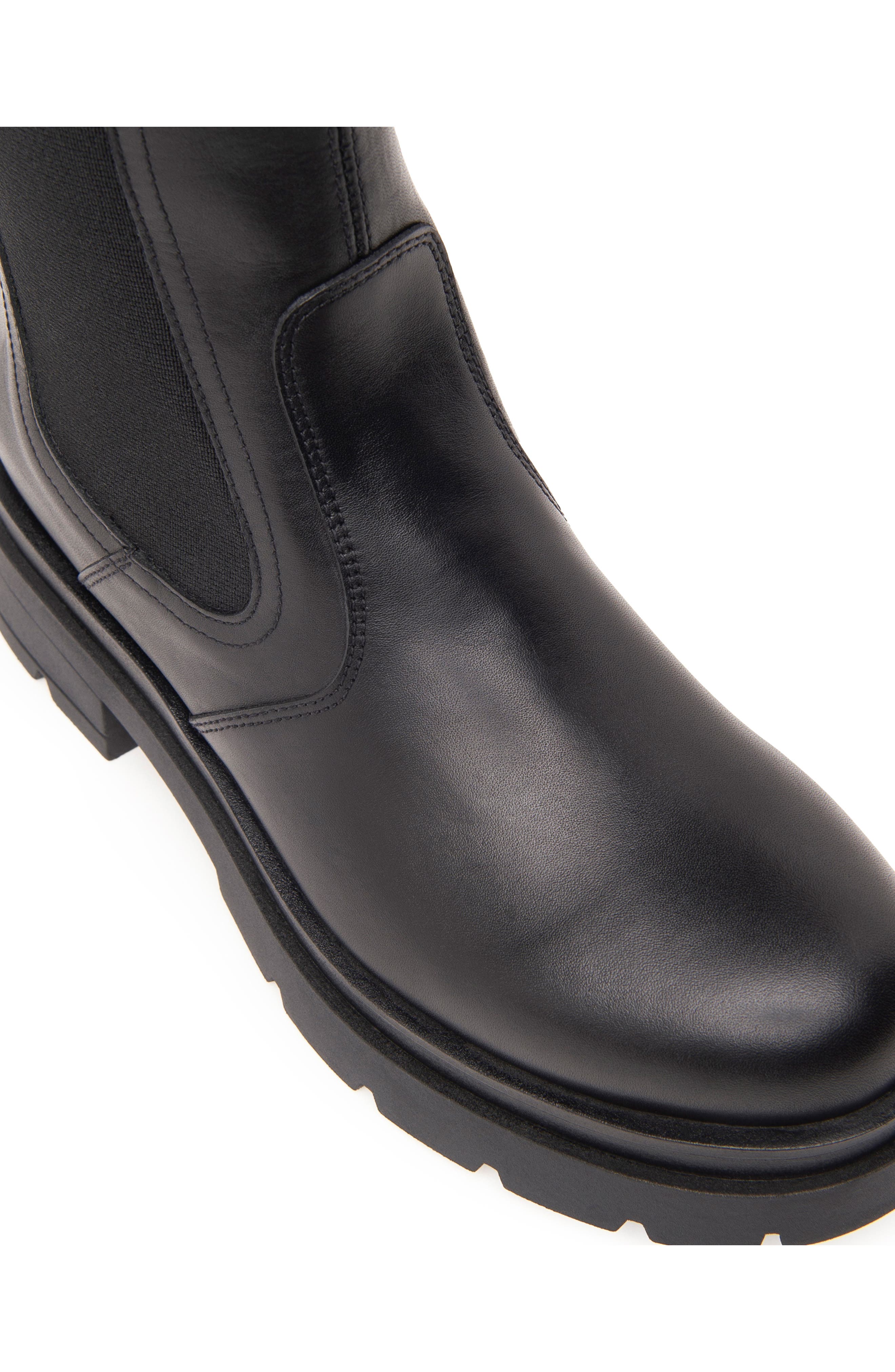 NeroGiardini Lug Sole Chelsea Boot, Alternate, color, Black