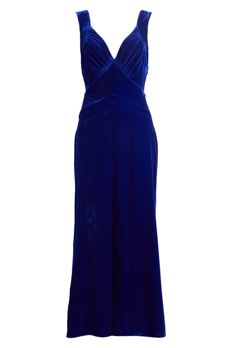 x Alexa Chung Legacy Velvet Gown, Alternate, color, ELECTRIC BLUE