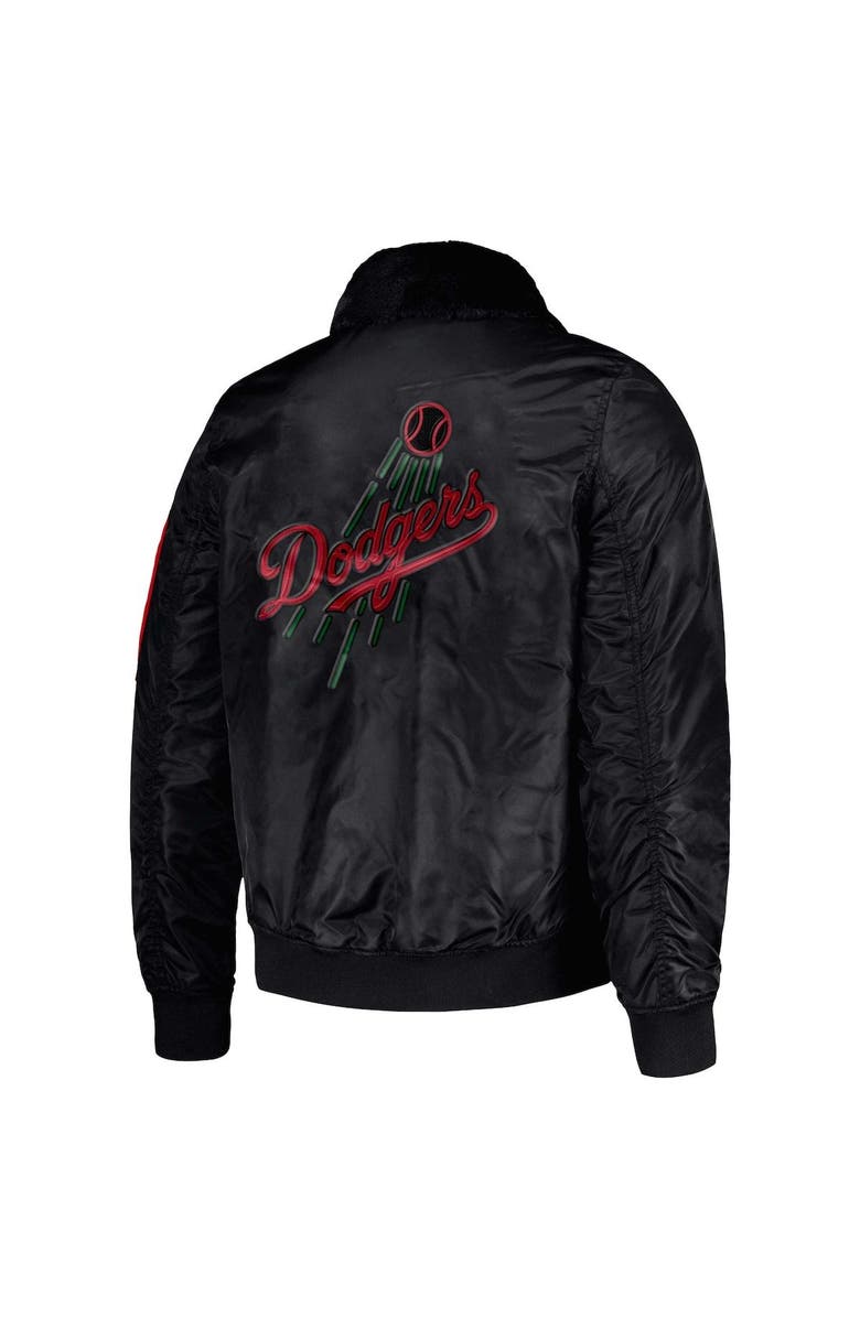 STARTER Men's Starter x Ty Mopkins Black Los Angeles Dodgers Black History Month Satin Full-Zip Jacket, Alternate, color, Black