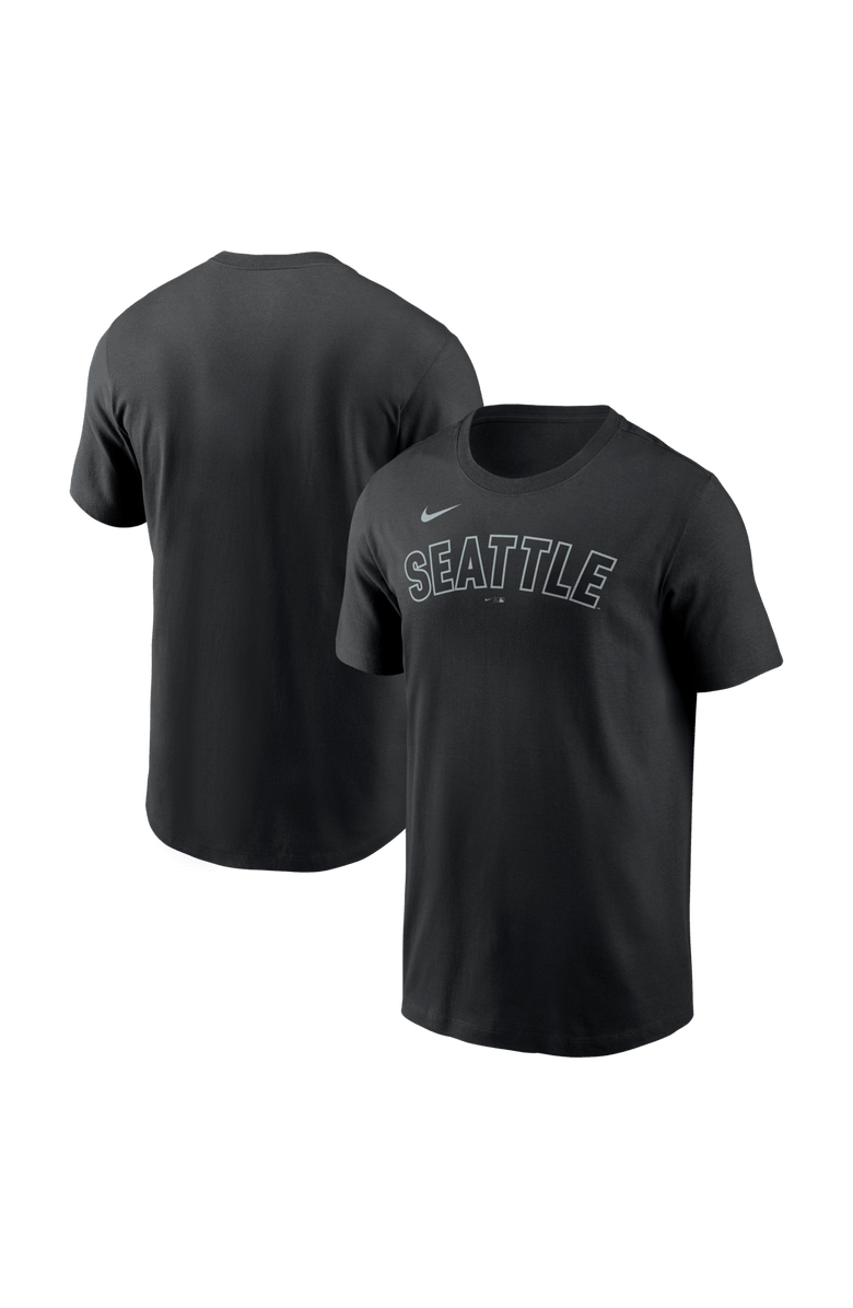 Nike Men's  Nike Black Seattle Mariners Alternate Wordmark T-Shirt, Main, color, Black