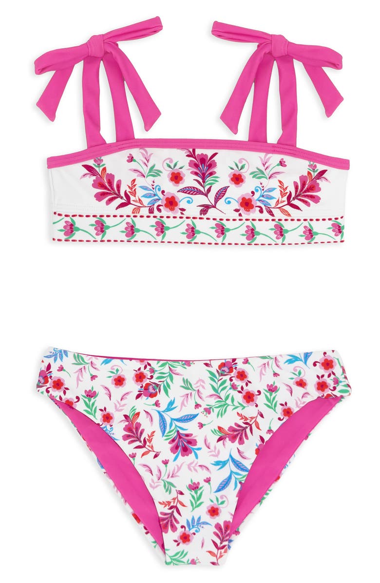 Feather 4 Arrow Kids' Sunny Skies UPF 50+ Two-Piece Swimsuit, Main, color, Multi