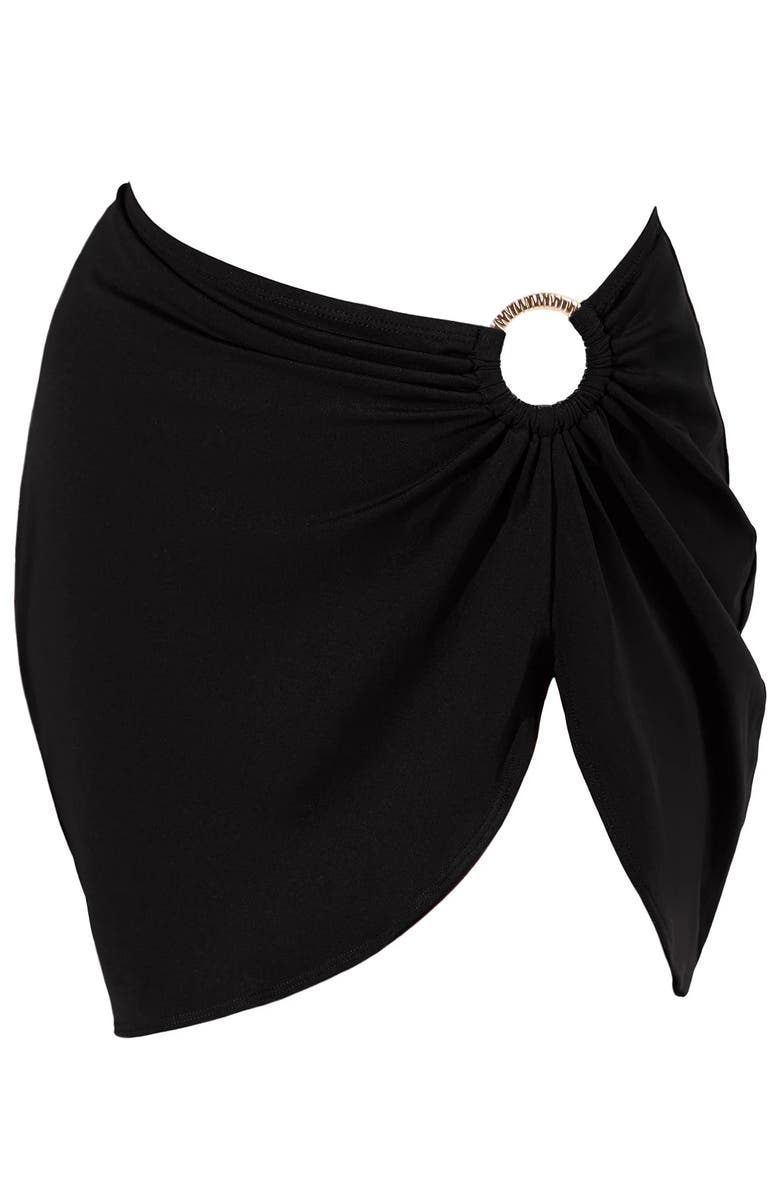 TA3 Ring Detail Mini Cover-Up Skirt, Alternate, color, Black