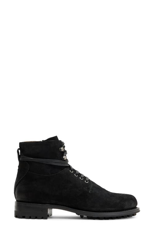 John Varvatos Moto Lace-up Boot In Black