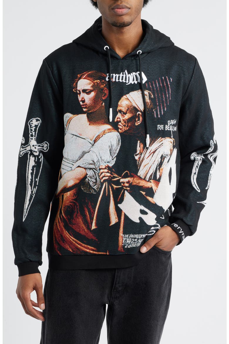Antihero Judith Crewneck Hoodie, Main, color, BLACK