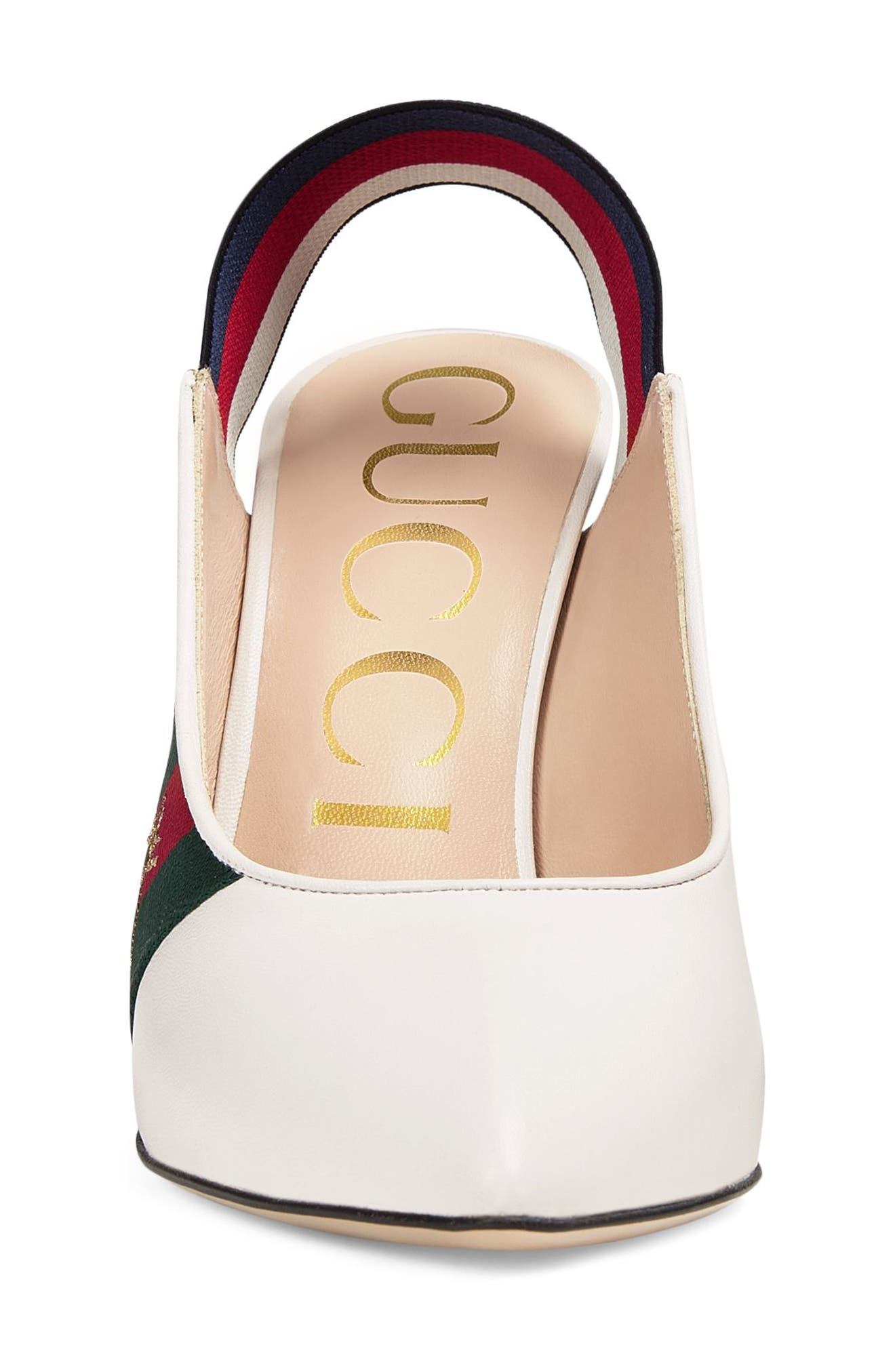 Sylvie Bee Slingback Pump, Alternate, color, WHITE