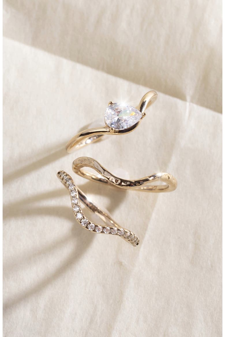 Tova Pear Ring Set, Alternate, color, Gold Vermeil