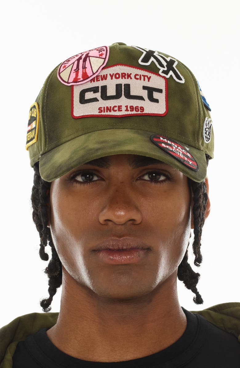 Cult of Individuality Camo Patch Trucker Hat, Alternate, color,