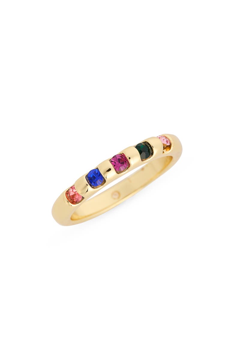 Covet Multicolor Crystal Band Ring, Main, color, Multi/ Gold