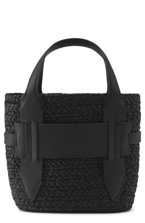 Helen Kaminski Lipari Raffia Tote In Charcoal/black