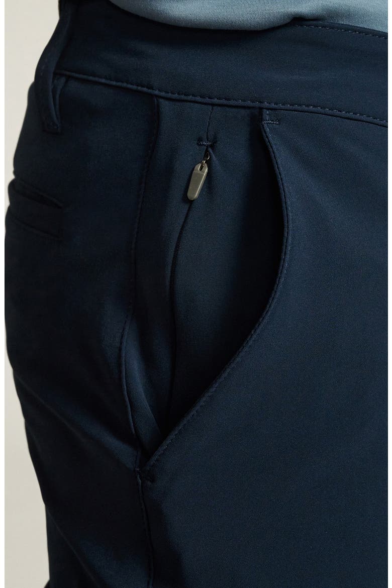 Arizona Commuter Slim Fit Flat Front Chino Shorts, Alternate, color, NAVY