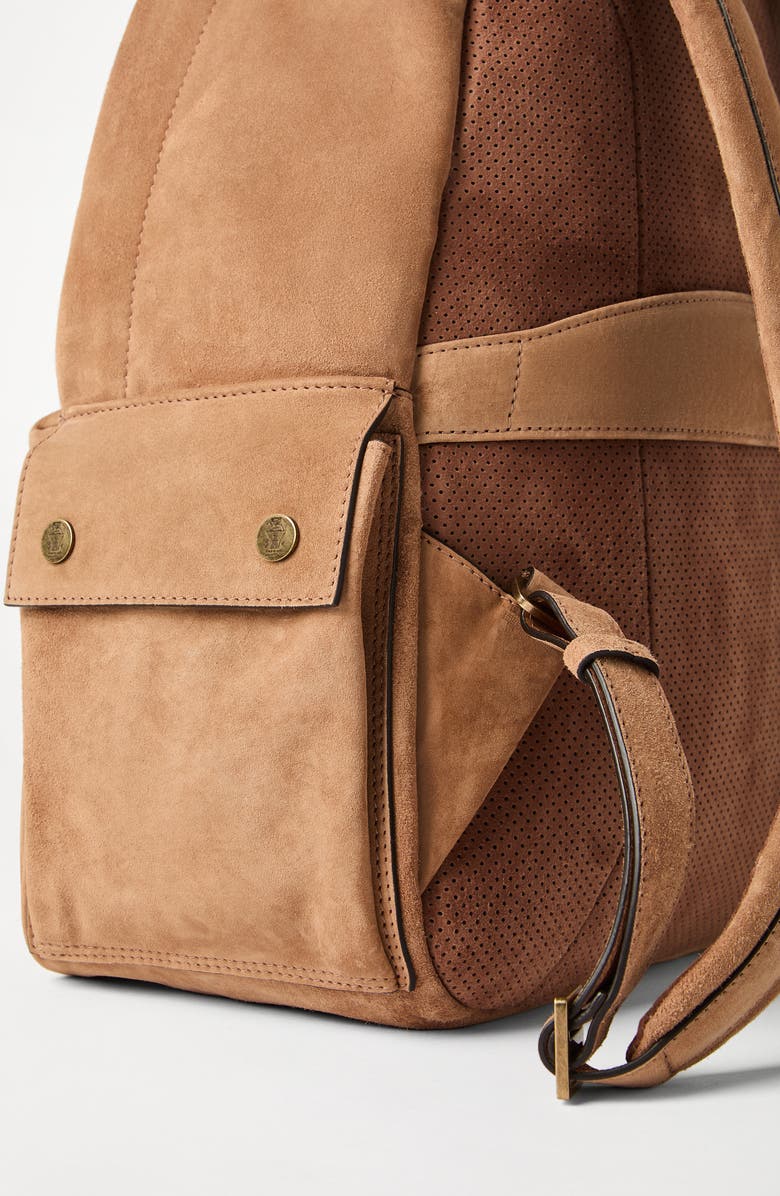 Brunello Cucinelli Reversed calfskin backpack, Alternate, color,