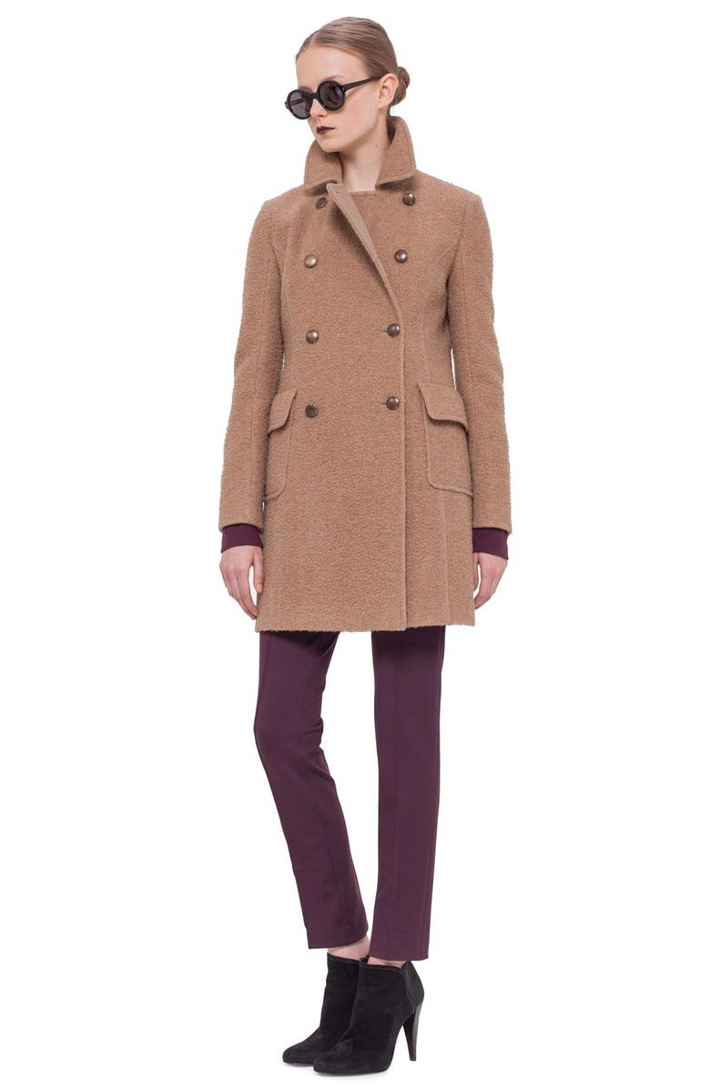 Akris punto Double Breasted Wool & Camel Hair Coat, Main, color,