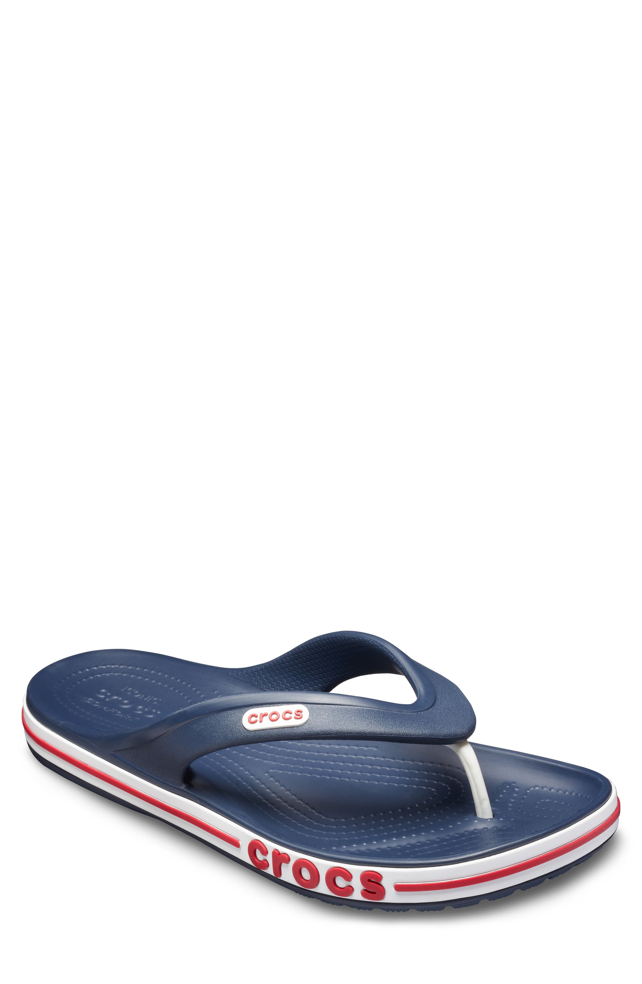 CROCS Bayaband Flip Flop Sandal, Main, color, Navy/Pepper