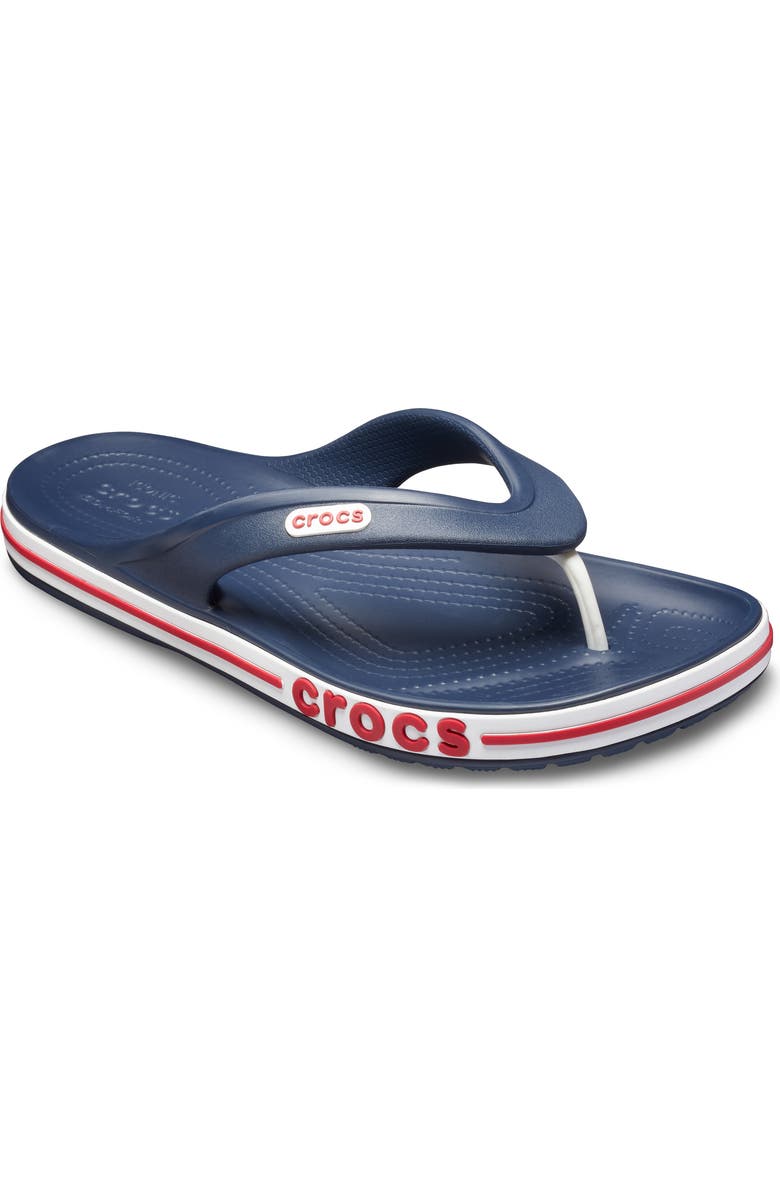 CROCS Bayaband Flip Flop Sandal, Main, color, Navy/Pepper