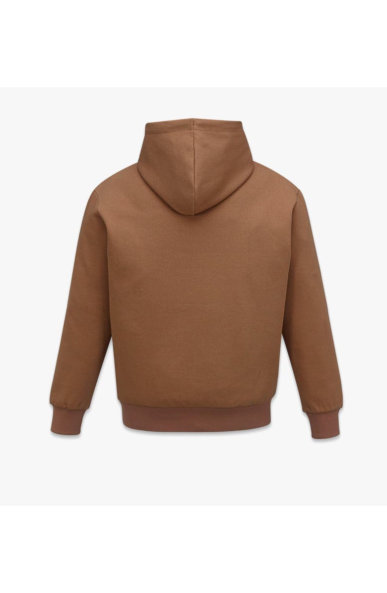 MCM Essential Logo Patch Ponte Hoodie, Alternate, color, Cognac