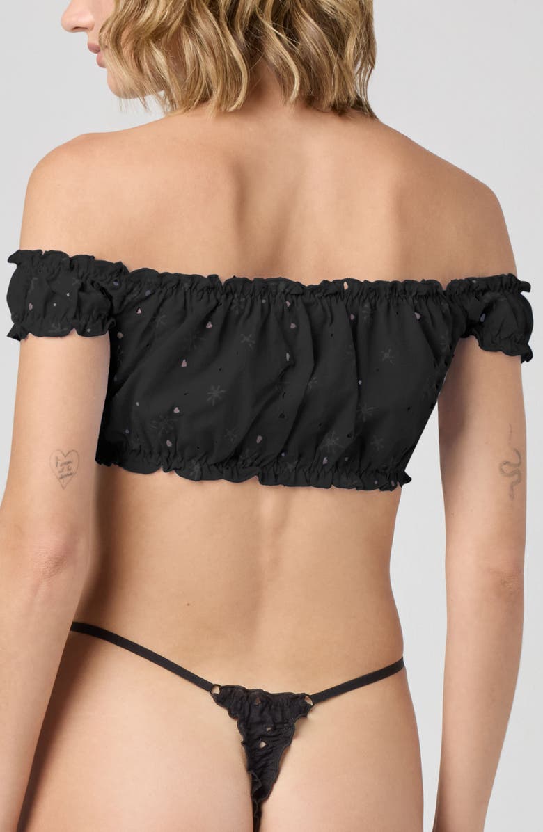 Florence by Mills Eyelet Lace Thong, Alternate, color, Black
