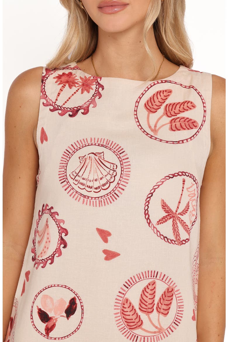 Cliona Sleeveless Shift Minidress, Alternate, color, VACAY PRINT